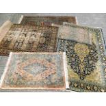 Five various rugs. Provenance: From Trematon Hall