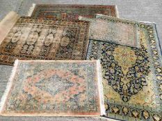 Five various rugs. Provenance: From Trematon Hall