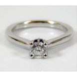 An 18ct white gold Vera Wang ring with 0.57ct main