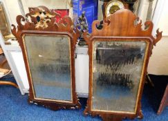 Two c.1800 mahogany mirrors 31in high. Provenance: