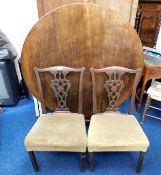 A pair of 19thC. Chippendale style mahogany dining