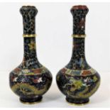 A pair of Chinese cloisonne vase with Ming marks t