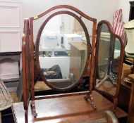 A Victorian dressing table triptych mirror