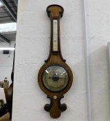 A 19thC. banjo barometer 35in