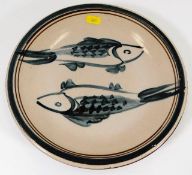 A Svend Bayer Wenford Bridge plate with fish decor