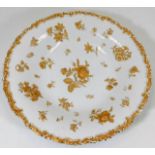 A large Meissen dot period gilded plate with relie