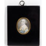 Twinned with lot 204, an 18thC. portrait miniature