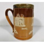 A Doulton stoneware tankard with hunting & ale dri