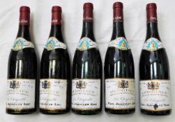 Five bottles of Hermitage La Chapelle Paul Jaboule