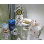 A quantity of continental porcelain items includin