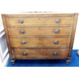 An antique chest of drawers W38.25in x H32.5in x D