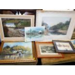 Four original pictures relating to Helford Passage