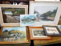 Four original pictures relating to Helford Passage