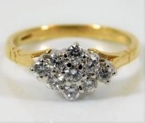 An 18ct gold ring set with approx. 0.66ct diamond