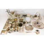 A quantity of silver plated wares