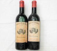 Two bottles of 1966 Chateau Lanessan Delbois-Prove