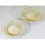 Two 19thC. Wedgwood creamware baskets 9.75in wide