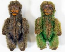 Two 1930's miniature Schuco monkey toys