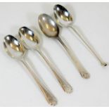 Four golf related silver spoons 47.7g