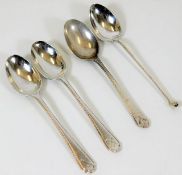 Four golf related silver spoons 47.7g