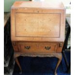 A small ladies walnut bureau H37in x W21in