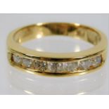 An 18ct gold half eternity ring set with approx. 1