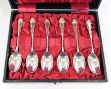 A cased set of six Richard Richardson silver tea s