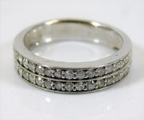 A 9ct white gold ring set with approx. 0.3ct diamo