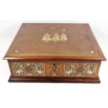 A 19thC. Indo Portuguese style box with inlaid ivo