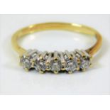 A 14ct gold ring set with 0.5ct diamond 1.6g size