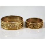 Two 9ct gold friendship rings 8.2g