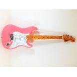 Japanese Fender Stratocaster Guitar 1999 Bubblegum