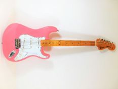 Japanese Fender Stratocaster Guitar 1999 Bubblegum