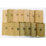 Fourteen books Journals of the Royal Institution of Cornwall 1920's