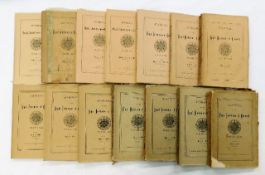 Fourteen books Journals of the Royal Institution of Cornwall 1920's