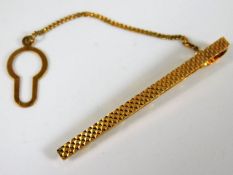 A 9ct gold tie pin 2.6g