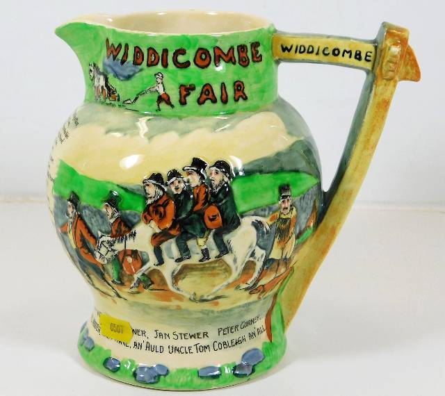 Widdecombe musical box jug approx 7.25" tall