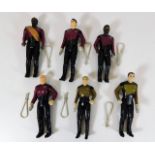 Star Trek TNG 1988 six Galoob action figures with