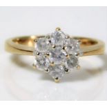 A 9ct gold ring set with 0.5ct diamond 2.4g size I/J