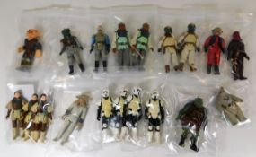 Nineteen 1983 Star Wars figures