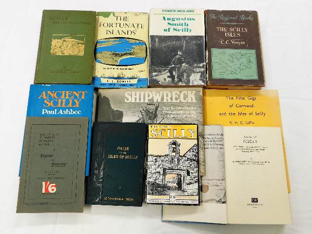 Eleven books relating to The Isles of Scilly inc The Guide to the Isles of Scilly by JC & RW Tonkin