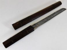 A Japanese short sword 19.5" long