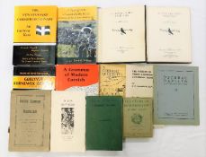 Twelve books related to Cornish language and grammar including Cornish Names by TFG Dexter