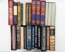 Twenty Four books published by Folio Society including Captain Cook's Voyages 1768-1779 and Mark Twa