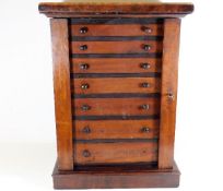 Miniature mahogany Wellington/collectors chest approx 22" high