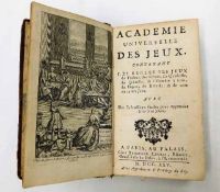 Leather bound book Academie Universal Des Jeux 1725
