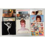Ten David Bowie vinyl LP's