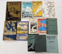 Collection of twelve tourism guides relating to Cornwall including Shark Angling at Looe and Cornish