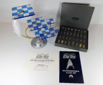 Hamilton Mint Tridimensional Star Trek Chess Set 1994 with COA, rules and care leaflet