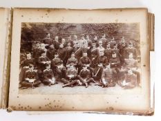 Album of photographs, military possibly Boer War, family, approx. 43 pages plus quantity of loose ph